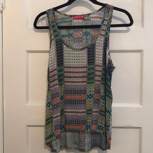 Josie Natori Colorful Pattern Rayon Camisole Sz M
